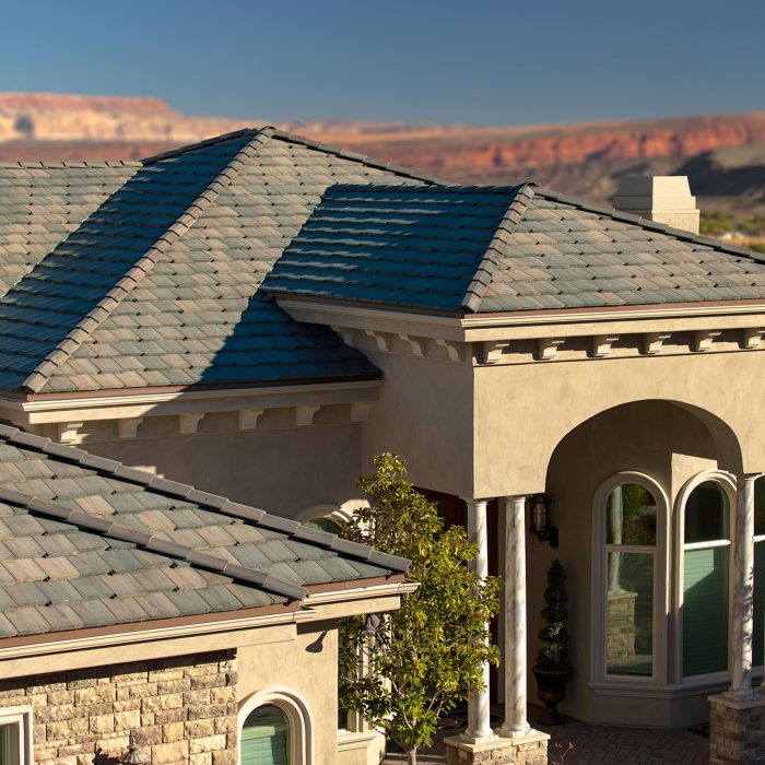 gray shingle tiles