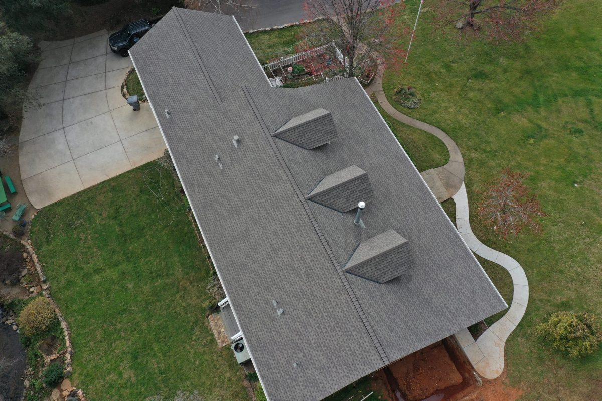 aerial view of big house