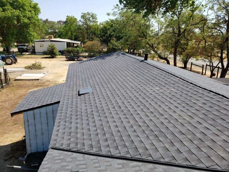 grey shingles roof